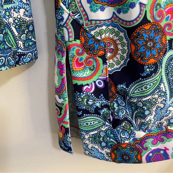 Jude Connally Ruthie Long Sleeve Split Neck Floral Paisley Tunic Top Small - Picture 4 of 11
